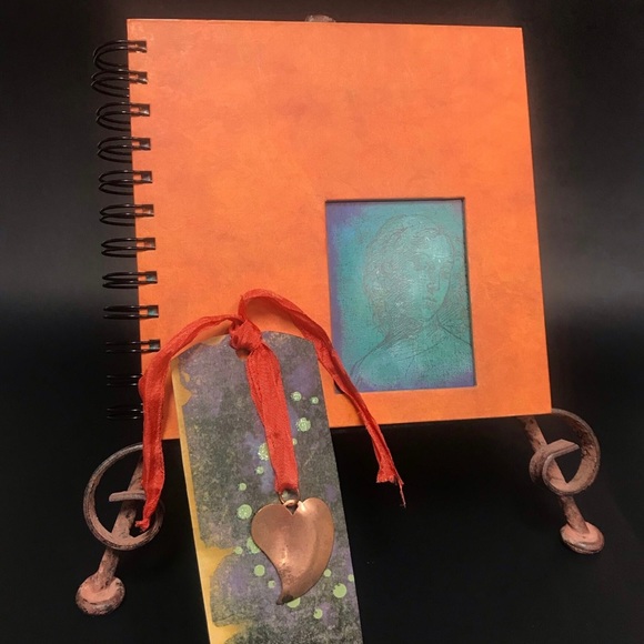 Vtg 90s Renaissance Style Blank Journal, Handmade Tassel/Bookmark, Junk Journal - Picture 4 of 5